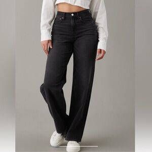 American eagle curvy baggy straight jeans